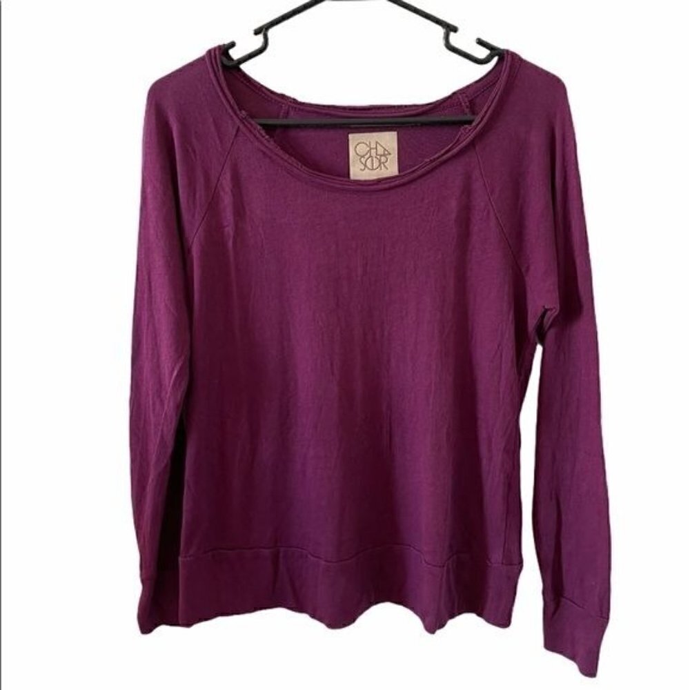 Chaser Gauzy Cotton Jersey Knot Back Open Neck